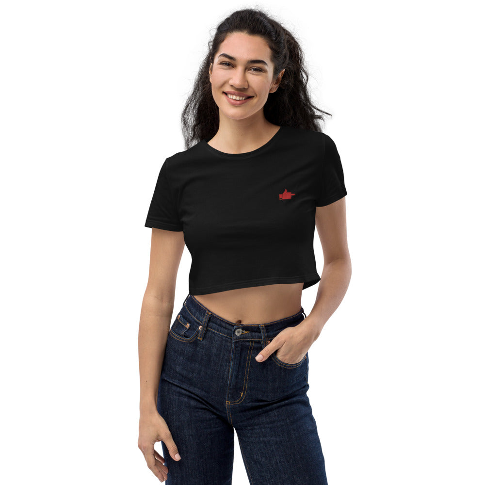 Geborduurde Crop Top