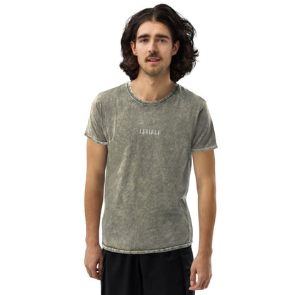 Geborduurde Denim T-Shirt - Mirror